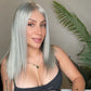 Peluca de Cabello 100% Humano 14” Platinada 13x4 Lace Front – Realista y Premium