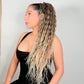 PONY TAIL   Coleta Rubia Rizada Degradada - Ligera, Práctica y Fácil para un look natural.