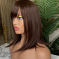 Peluca Cloe | Corta con Fleco Color Chocolate Natural – Estilo Clásico y Realista