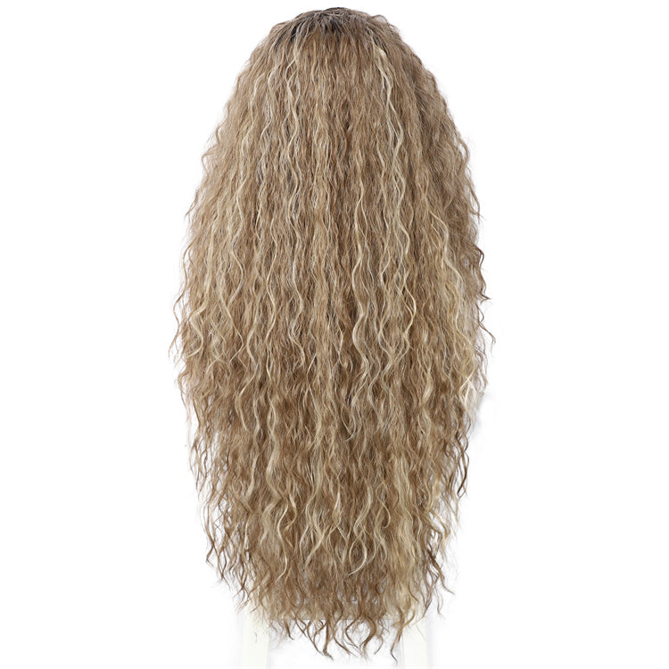 Peluca Bonesh 13x3 Rubio Cenizo | Fibra Premium Resistente al Calor | Lace Frontal Realista y Apariencia Natural