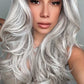 PELuca LACE 13X6 18 PULGADAS RUBIA PLATINADA BLANCO PLATINO | FIBRA PREMIUM CON RAÍZ OSCURA REALISTA