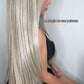 PELUCA REALISTA RUBIO CON BALAYAGE CON RAYITOS  13X6 26 PULGADAS