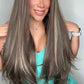 PELUCA 28 PULGADAS CORTE EN CAPAS CON RAYOS DORADOS | LACE FRONTAL 13X6 180G CABELLO NATURAL (Copia)