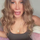 PELUCA DE CABELLO 100% HUMANO 16" BALAYAGE DORADO MIEL CON RAÍZ | CON O SIN PEGAMENTO