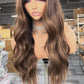Peluca Realista 13x6 Balayage Miel | Lace Frontal HD | Fibra Premium Resistente al Calor y Apariencia Natural