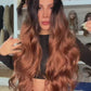 PRALINÉ | PELUCA LACE FRONT EN T BALAYAGE CARAMELO LARGA 28" FIBRA PREMIUM RESISTENTE AL CALOR