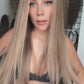 Peluca Rubia Dorado Cenizo de Cabello 100% Humano | Lace Frontal 13x4, Lisa, Natural y Realista
