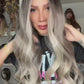 CELESTE | PELUCA REALISTA 13X6 RUBIA CON MECHAS CLARAS PLATINADAS 16" FIBRA PREMIUM RESISTENTE AL CALOR