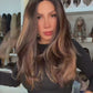 NÉCTAR | PELUCA LACE FRONT EN T LISA MECHAS MIELES CORTE EN CAPAS 18" PIEZA ÚNICA