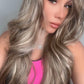 PELUCA RUBIA 26 PULGADAS CORTE MARIPOSA LACE FRONT 13X6 FIBRA PREMIUM