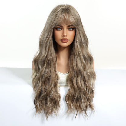 Peluca Clásica 16 Pulgadas Rubio con Balayage | Fibra Premium Resistente al Calor y Apariencia Natural