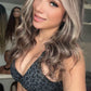 Peluca Balayage 16 Pulgadas de Cabello 100% Humano | Lace Frontal 13x4, Lisa, 180% Densidad y Diseño Exclusivo