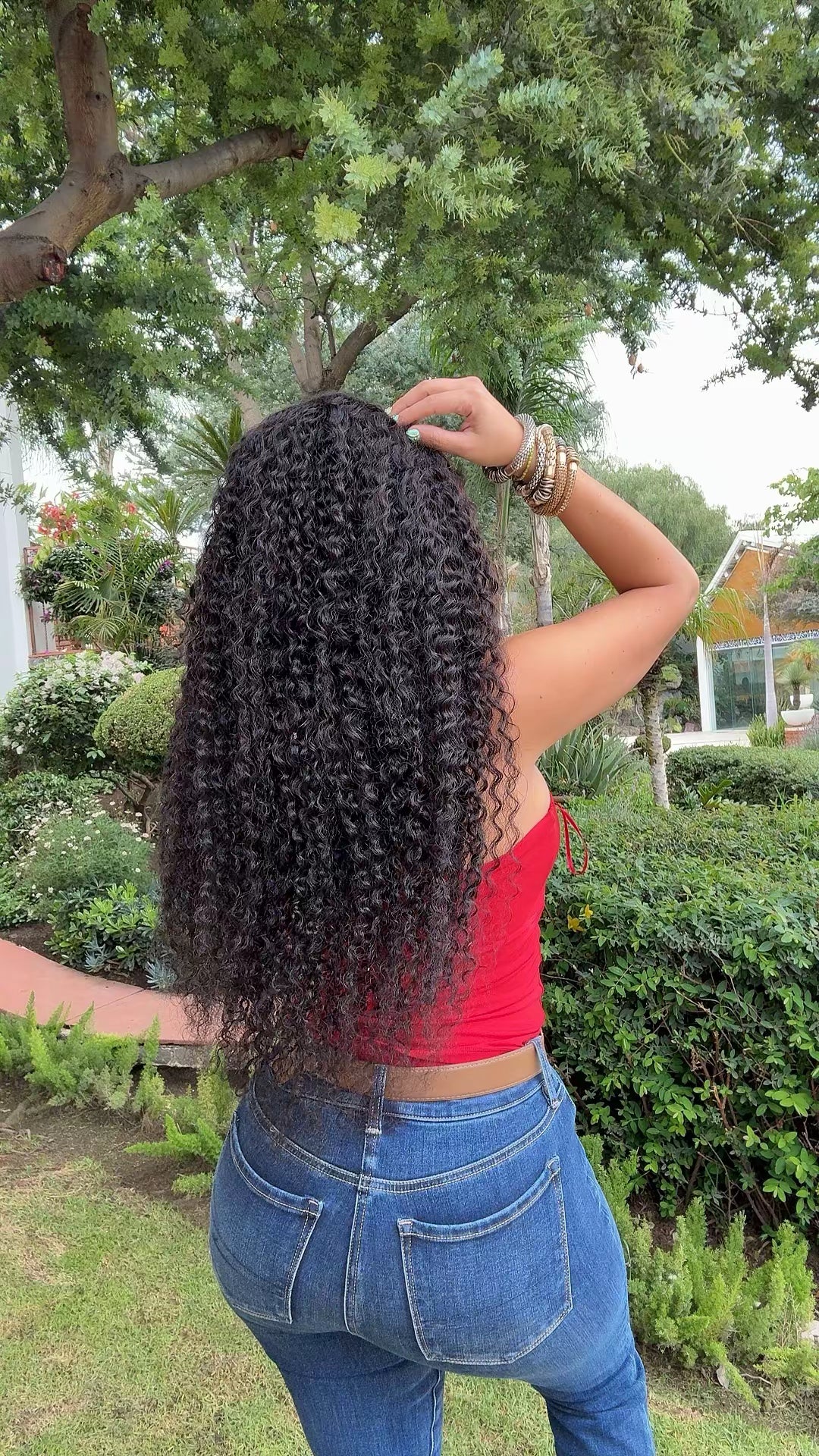 Peluca China Rizada 30 Pulgadas 13x4 de Cabello 100% Humano | Color Castaño Natural | Lace Front Realista